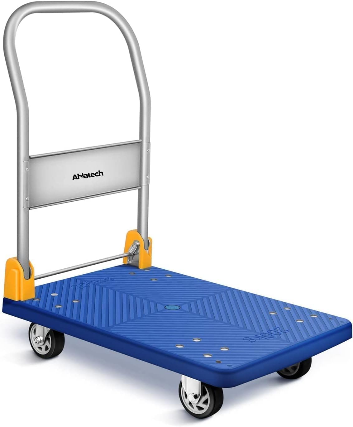 Foldable Platform Trolley Cart - 200kg Capacity, 360° Swivel Wheels, Industrial Utility Wagon for Home, Warehouse, Office