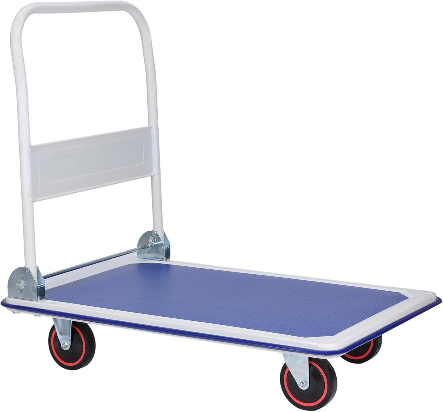 Heavy-Duty Platform Flat Trolley - 300kg Capacity, Foldable Handle