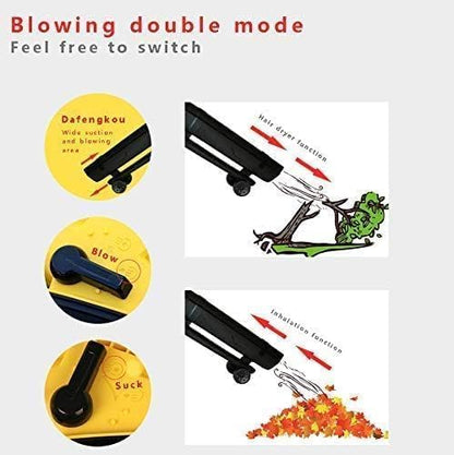 3-in-1 Leaf Blower & Vacuum, 3000W Garden Vacuum Cleaner with 45L Collection Bag, 10M Cable