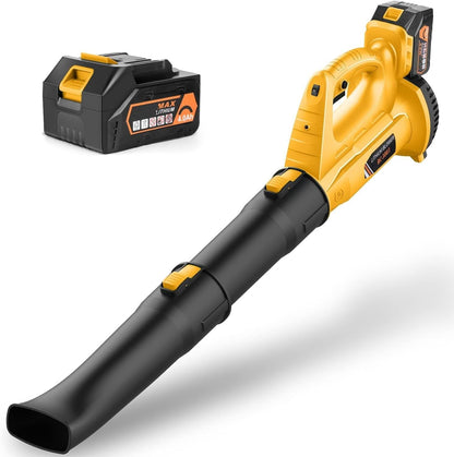 Cordless Leaf Blower 320 CFM 150 MPH with Battery & Charger, Lightweight Electric Blower for Snow & Lawn Care