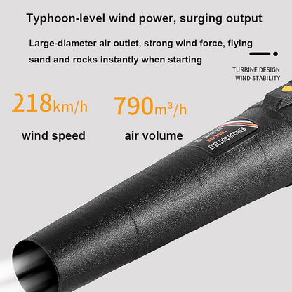 500W Electric Leaf Blower and Garden Vacuum, 218 km/h Wind Speed, 790 m³/h Air Volume, 6-Speed Control, 3M Cable
